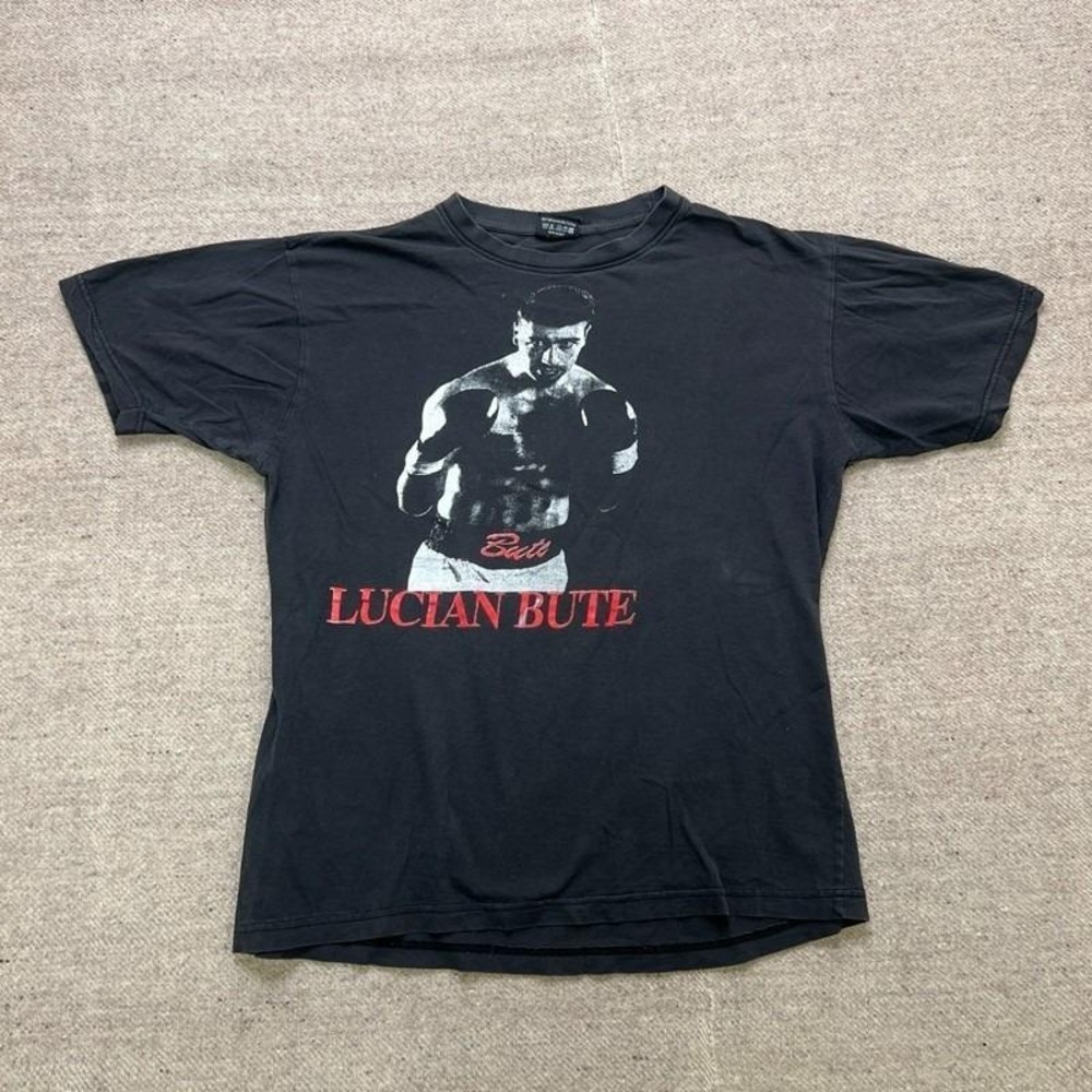 Vintage Lucian Bute shirt Mens Large Black 2000s Quebec City Boxing